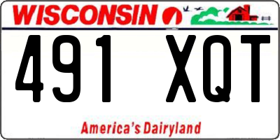 WI license plate 491XQT