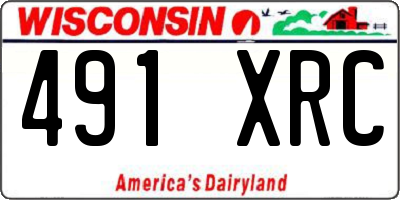 WI license plate 491XRC