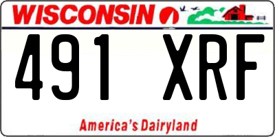 WI license plate 491XRF