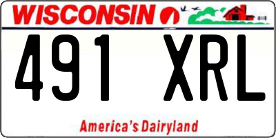 WI license plate 491XRL