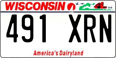 WI license plate 491XRN