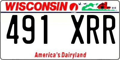 WI license plate 491XRR