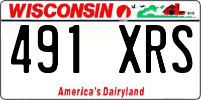 WI license plate 491XRS
