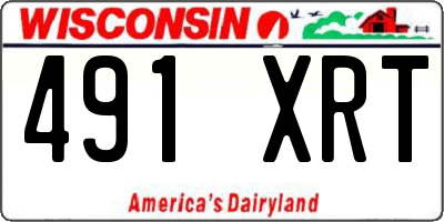 WI license plate 491XRT
