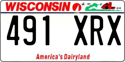 WI license plate 491XRX