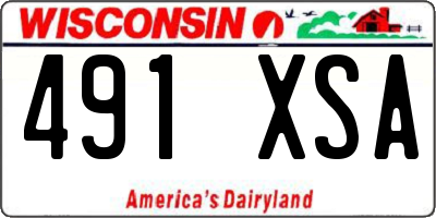 WI license plate 491XSA