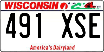 WI license plate 491XSE