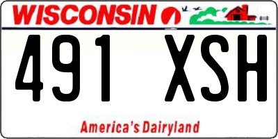 WI license plate 491XSH