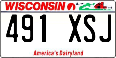 WI license plate 491XSJ