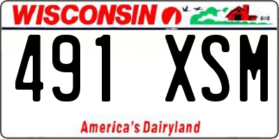 WI license plate 491XSM
