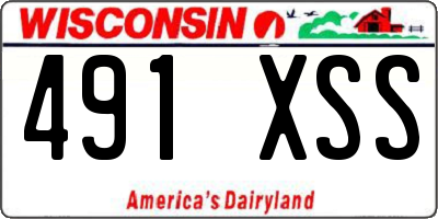 WI license plate 491XSS