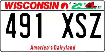WI license plate 491XSZ