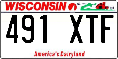 WI license plate 491XTF