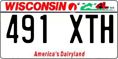 WI license plate 491XTH