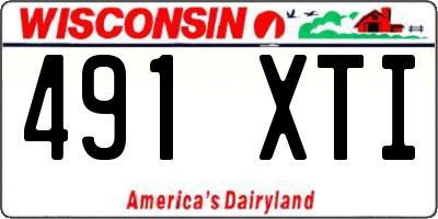WI license plate 491XTI