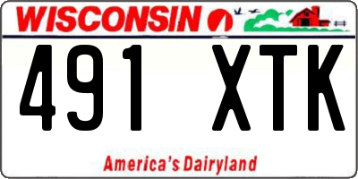 WI license plate 491XTK