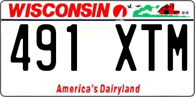WI license plate 491XTM