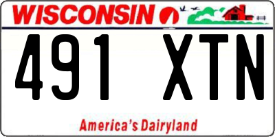 WI license plate 491XTN