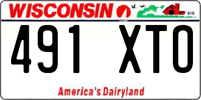 WI license plate 491XTO