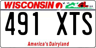 WI license plate 491XTS