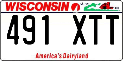 WI license plate 491XTT
