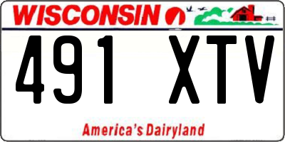 WI license plate 491XTV