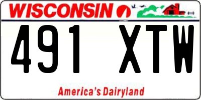 WI license plate 491XTW