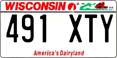 WI license plate 491XTY