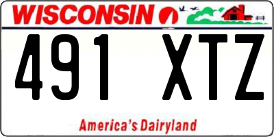 WI license plate 491XTZ
