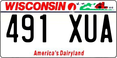 WI license plate 491XUA
