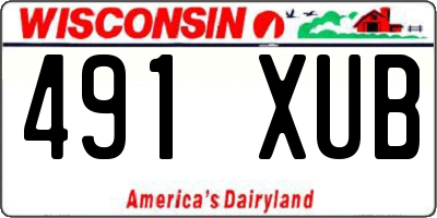 WI license plate 491XUB