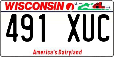 WI license plate 491XUC