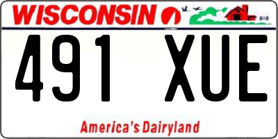 WI license plate 491XUE