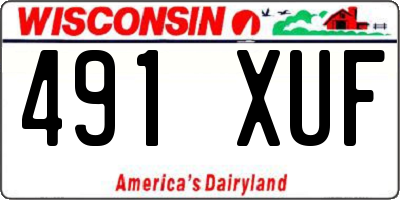 WI license plate 491XUF
