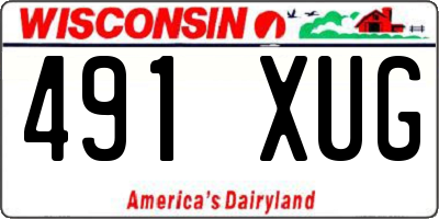 WI license plate 491XUG