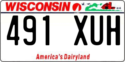 WI license plate 491XUH