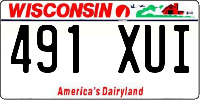 WI license plate 491XUI