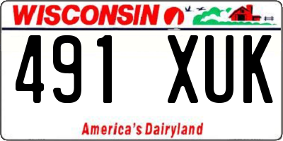 WI license plate 491XUK