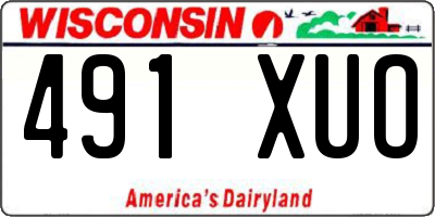 WI license plate 491XUO
