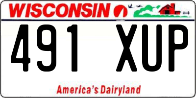 WI license plate 491XUP
