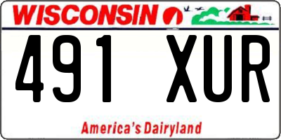 WI license plate 491XUR