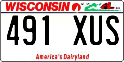 WI license plate 491XUS