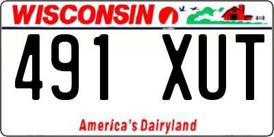 WI license plate 491XUT