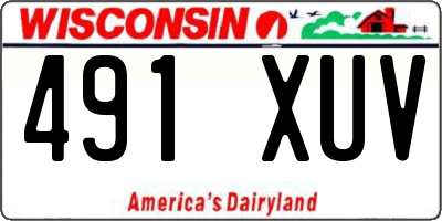 WI license plate 491XUV