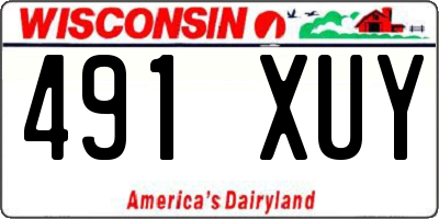 WI license plate 491XUY