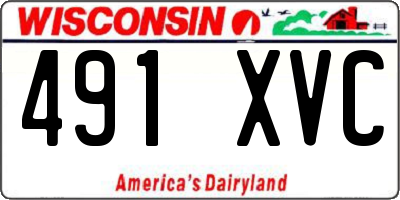 WI license plate 491XVC