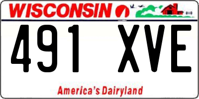WI license plate 491XVE