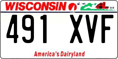 WI license plate 491XVF