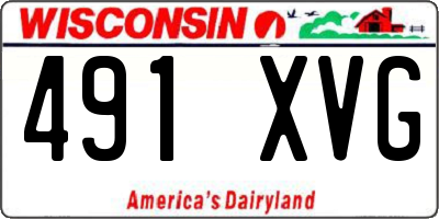 WI license plate 491XVG