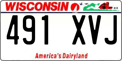 WI license plate 491XVJ